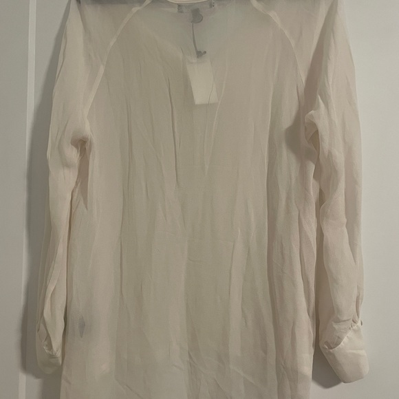 NWT Boho Cream Long-Sleeve Lace Top - Picture 5 of 5